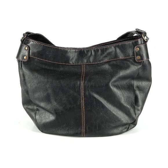 *Emilie M. Buttery Soft Black HOBO Satchel Shoulder Bag - Picture 3 of 7